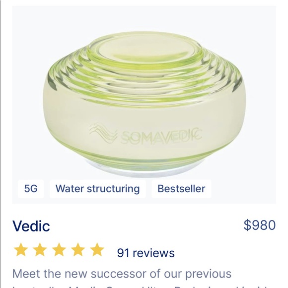 Other - Very Gently Used Somavedic (EMF protection + water structuring)